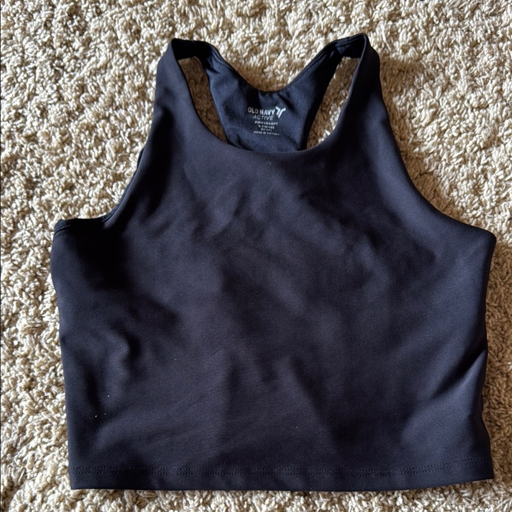 Old Navy Black Racerback Crop Top